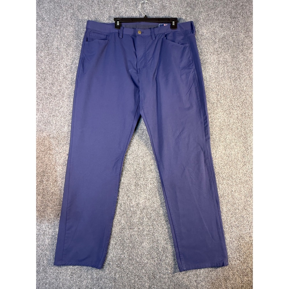 Vineyard Vines Mens On-The-Go 5-Pocket Pants Blue Stretch 38x30 Golf Performance
